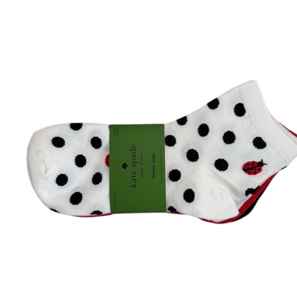 kate spade new york Quarter Socks Womens Polka Dot Ladybug
